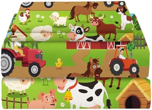 Yasida Farm Animal Cow Twin Fitted Sheet Set