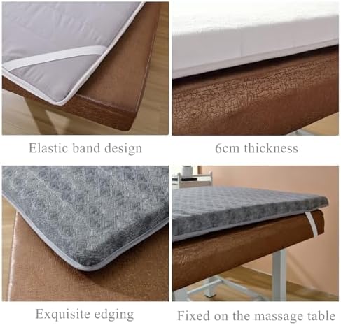 LDLCYCN Grey Trapezoidal Massage Bed Topper 185x70cm 6cm Thick