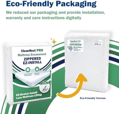 CleanRest Pro Mattress Encasement - Waterproof Bed Bug Proof
