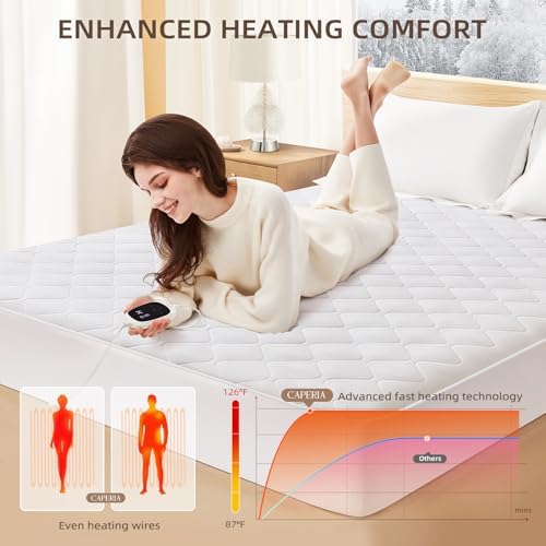 Caperia Heated Mattress Pad Multizone 9 Settings