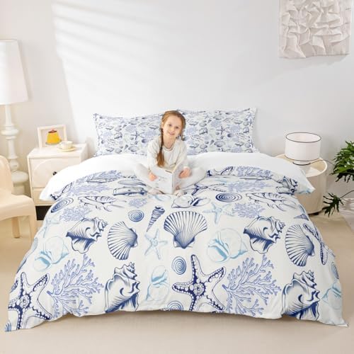 Homewish Coastal Duvet Cover Set Queen Size