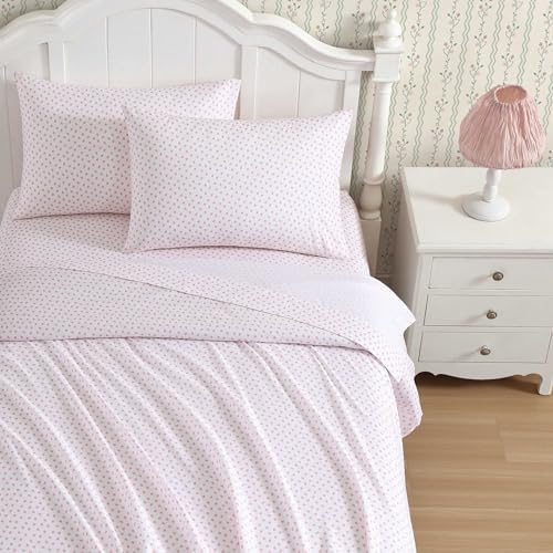Laura Ashley Kids Sheet Set with Sweet Lady Bugs Pillowcases Twin