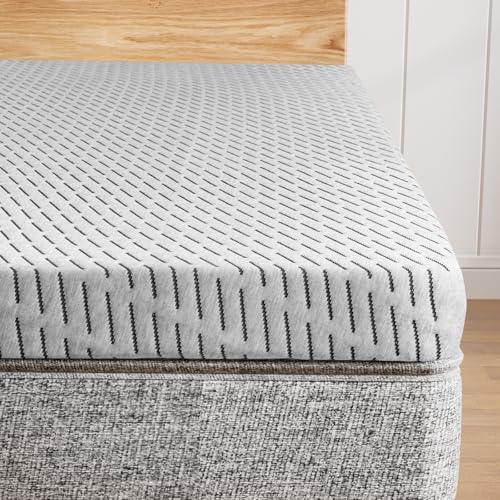 HOMRELEXA Bamboo Mattress Topper Twin XL 2 Inch Cooling Gel