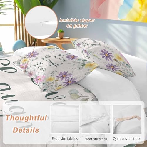 Sabolny Eucalyptus Flower Queen Duvet Cover Set