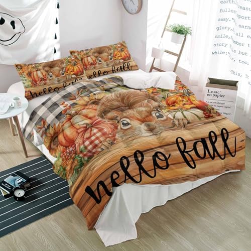 Alandar Home Autumn Thanksgiving Duvet Cover Set