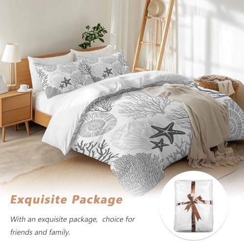 Sabolny Grey Coastal Bedding Queen Set