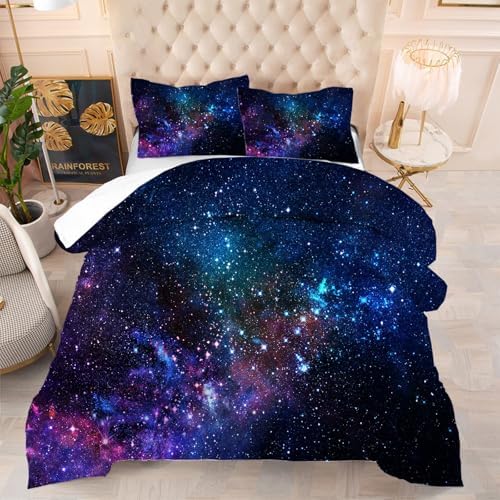 Kxry 3D Galaxy Comforter Set Queen Size
