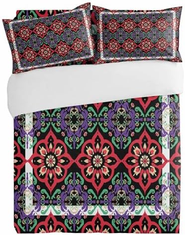 Alandar Home Ethnic Style Duvet Cover Set with Pillowcases
