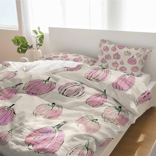 Alandar Home Pink Pumpkin Duvet Cover Set 3 Piece