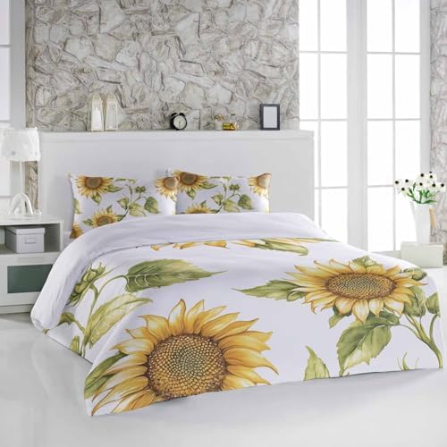 3 Piece Summer Garden Floral Duvet Cover Set 1