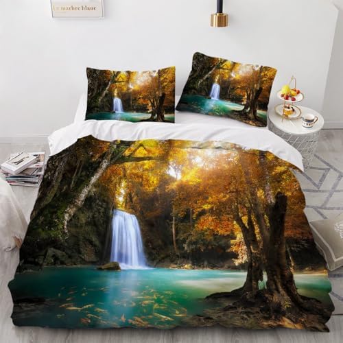 GIPNIAU Kids Duvet Cover Set with Zipper and Pillow Cases
