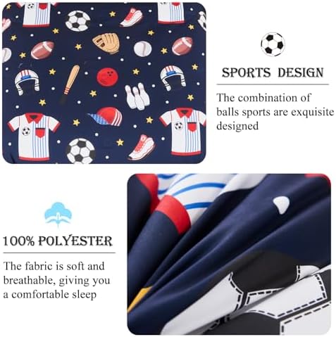 ZSYAYAHA Boys Queen Comforter Set 5 Pieces