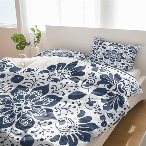 Alandar Home Duvet Cover Set with Datura Flowers