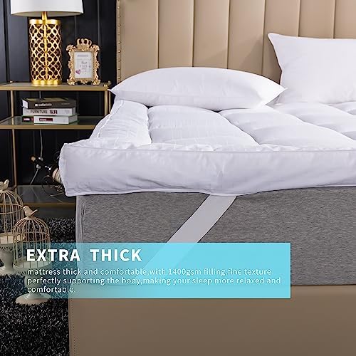ANALIN Extra Thick Down Alternative Mattress Topper Full Bed 100 Cotton