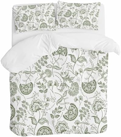 Sabolny Boho Sage Green Duvet Cover Set