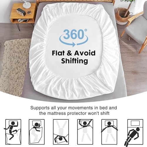 Sweetcrispy Queen Size Mattress Protector 100 Waterproof Breathable