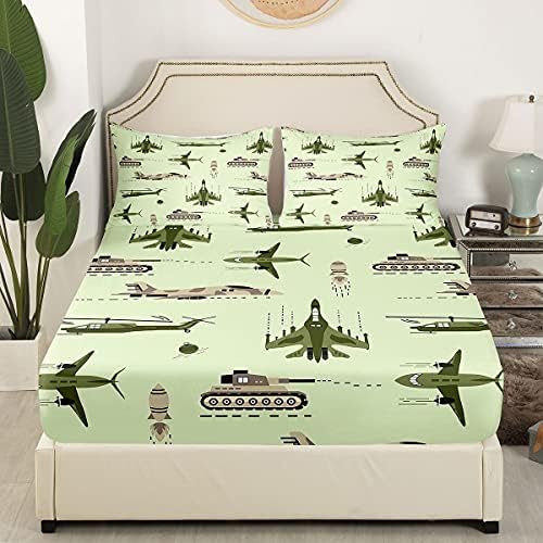 Feelyou 3D Army Helicopter Bedding Set Twin Size