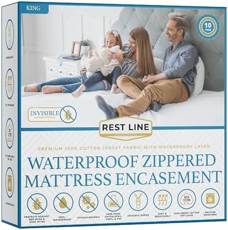 Rest Line Premium Waterproof Mattress Encasement King Size 78X80