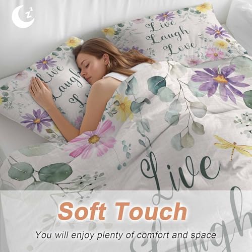 Sabolny Eucalyptus Flower Queen Duvet Cover Set