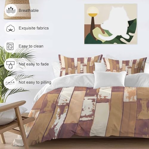 Sabolny Orange Microfiber Duvet Cover Set with Throw Pillowcases