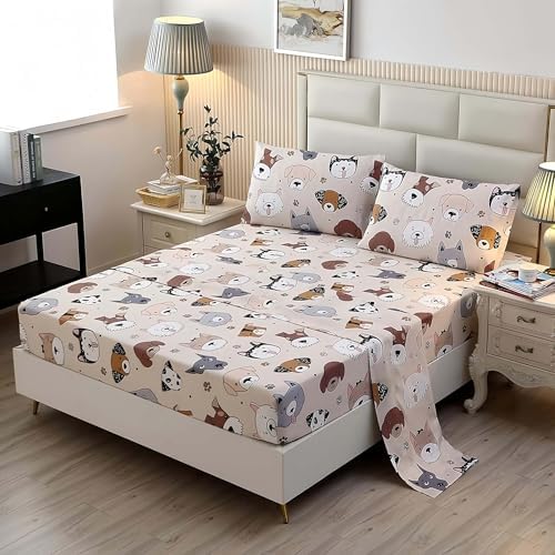 SDY 4PCS Dog Bedding Sheets Set Full Size 1