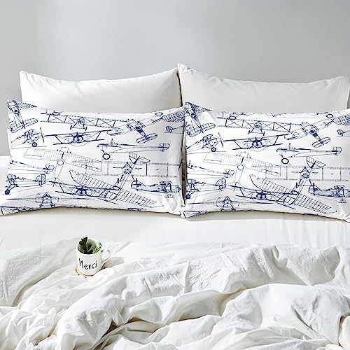 Feelyou Queen Duvet Cover Set with 3D Print Flight Design 1