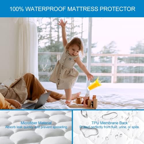 Parkdeny California King Mattress Pad with 21 Deep Pocket 1