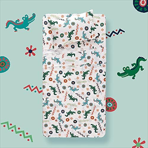 SLEEP ZONE Kids Little Crocodile Sheet Set 3-Piece