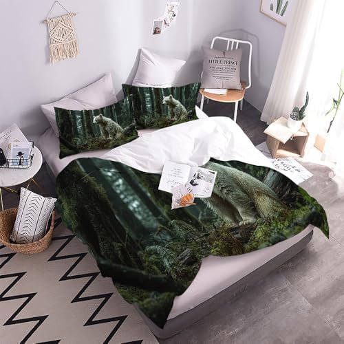 GIPNIAU Bear Duvet Cover Set with Pillow Cases California King