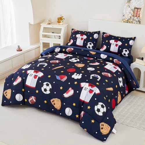 ZSYAYAHA Boys Queen Comforter Set 5 Pieces