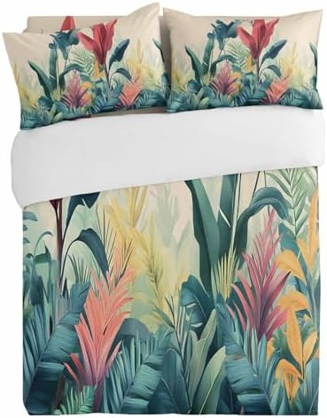 Alandar Home 3 Piece Bedding Set - Summer Tropical Pattern