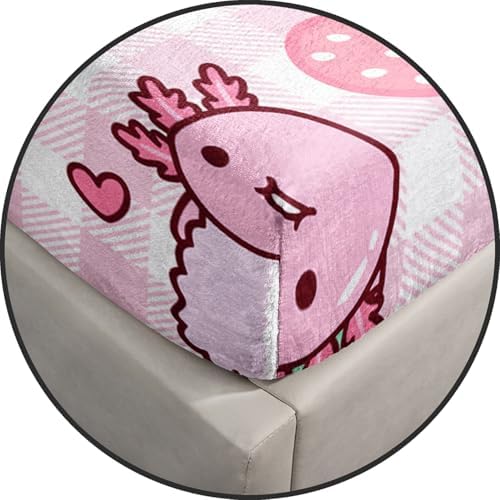 HOSIMA Axolotl Print Fitted Sheet Twin Set
