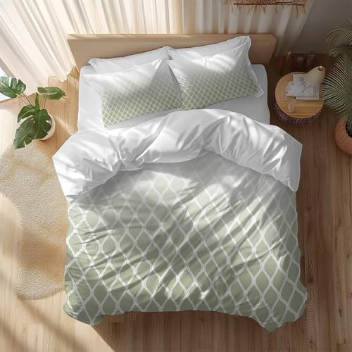Sabolny Sage Morocco Duvet Cover Set 3 Piece