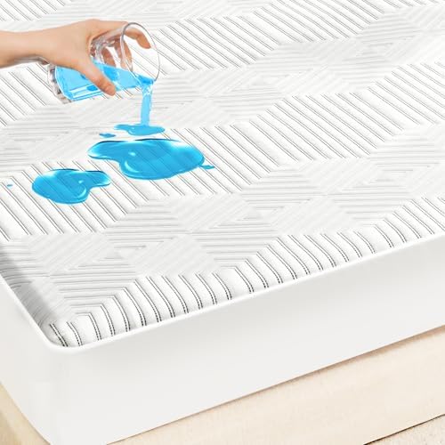 Blunique Waterproof Mattress Protector Full Size with Deep Pocket