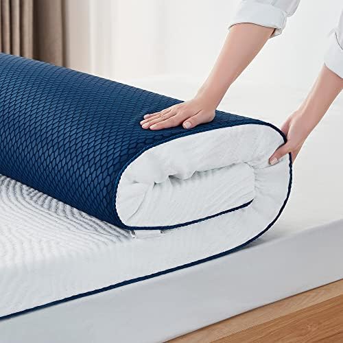 LINSY LIVING 3 Inch Memory Foam Mattress Topper California King 1