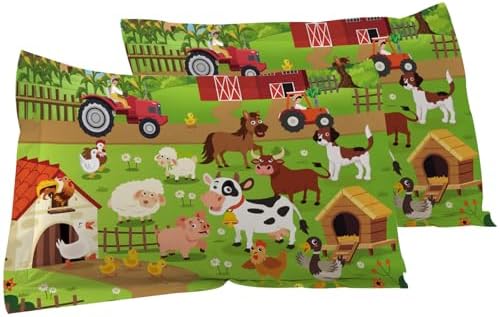 Yasida Farm Animal Cow Twin Fitted Sheet Set