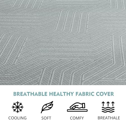 EGOHOME 3 Inch Gel Memory Foam Mattress Topper with Breathable Cover