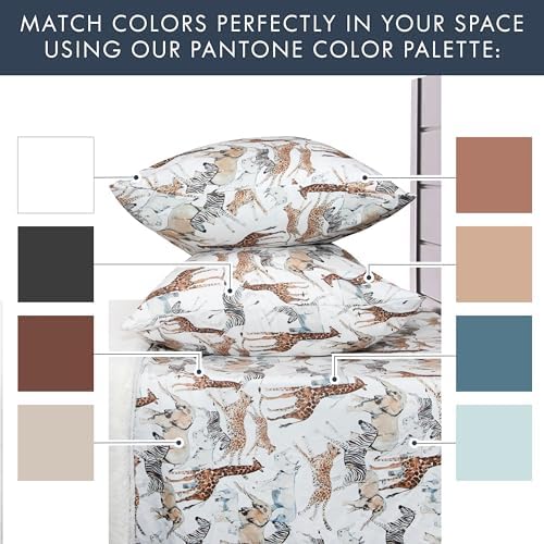 Where The Polka Dots Roam Safari Animal Twin Bed Set