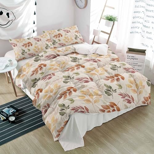 Alandar Home Duvet Cover Set Autumn Leaves 3 Piece