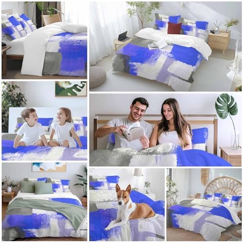 Sabolny Blue White Duvet Cover Set 3-Piece