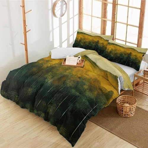 Alandar Home Autumn Forest Sky Duvet Set 3 Piece