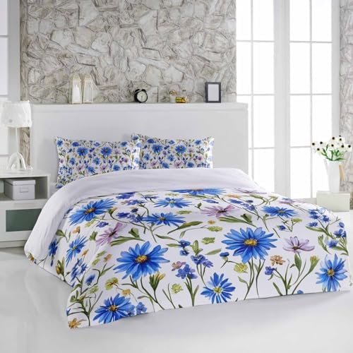 Alandar 3 Piece Summer Farm Floral Duvet Cover Set