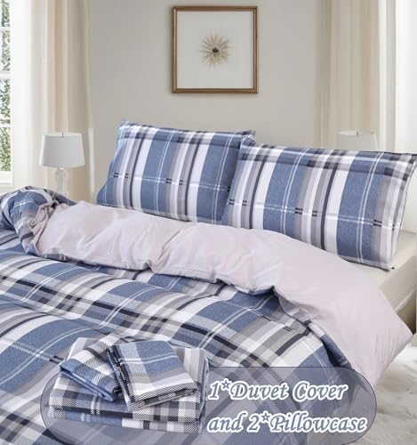 MAG 3pcs Gingham Duvet Cover Twin Set 1
