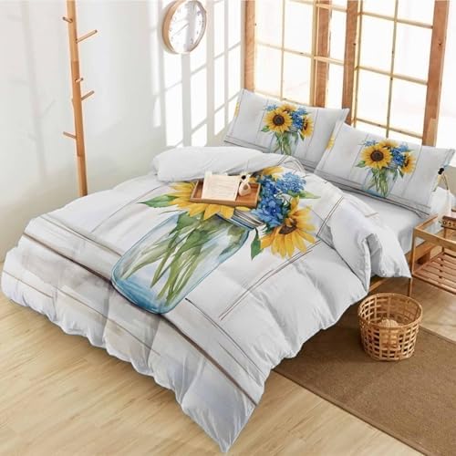 Alandar Home 3 Piece Summer Farm Floral Bedding Set