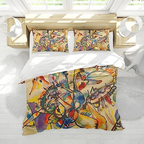 HOBBOY Cartoon Graffiti Duvet Cover Set with Zipper