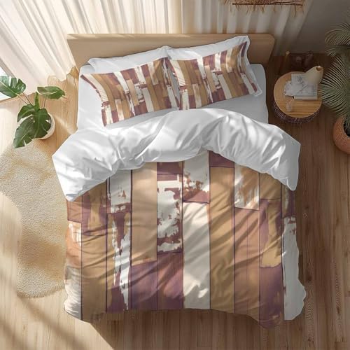 Sabolny Orange Microfiber Duvet Cover Set with Throw Pillowcases