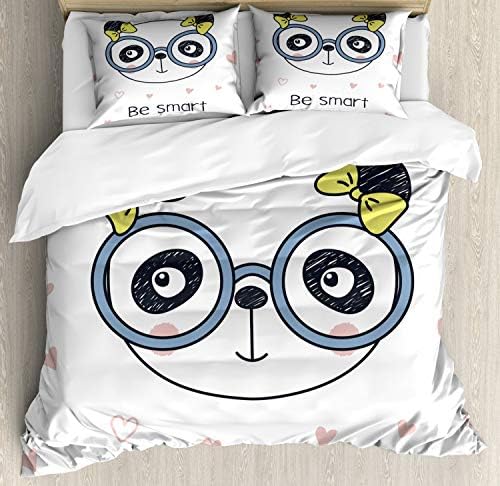 Ambesonne Geek Duvet Cover Set with Panda Girl Print