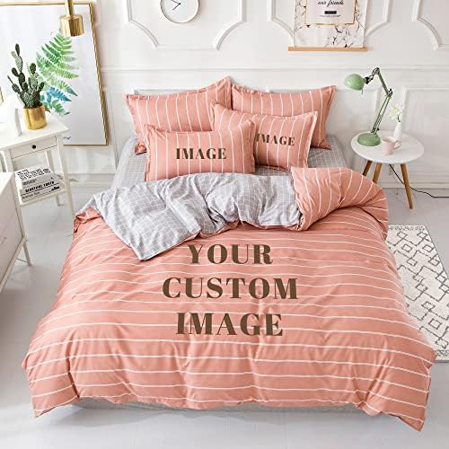 Custom Photo Duvet Cover Set with Zipper Closure