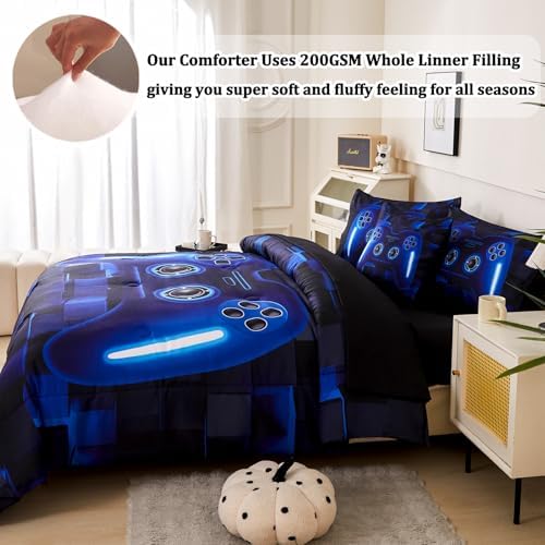 ASKOTU Gamer Full Bedding Set for Boys