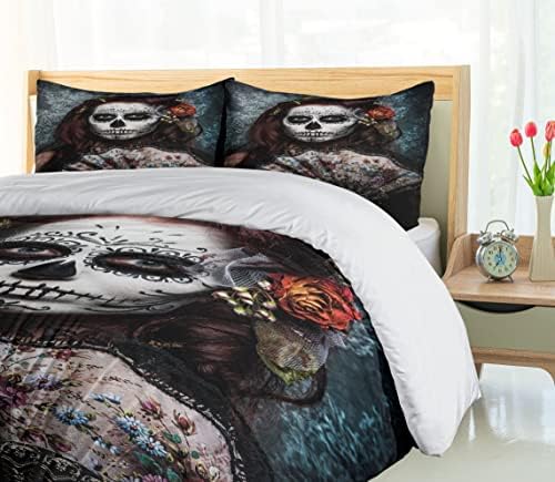 Ambesonne Day of The Dead Duvet Cover Set